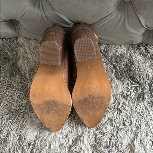 SOLD - Leather Booties - brown/cognac in color - Picture 2 of 7